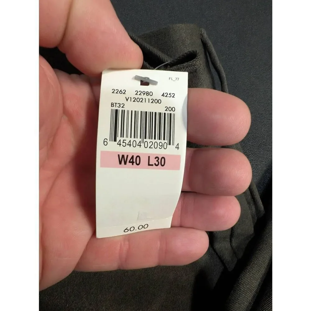 NWT Van Heusen Traveler Flat Front Slim Melange Stretch Dress Pant